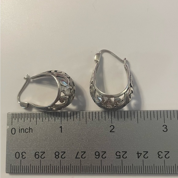 Silpada Sterling Silver Filigree Hoop Earrings P1844 - Picture 11 of 12